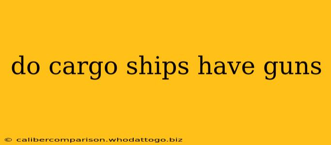 do cargo ships have guns