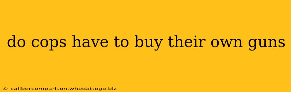 do cops have to buy their own guns