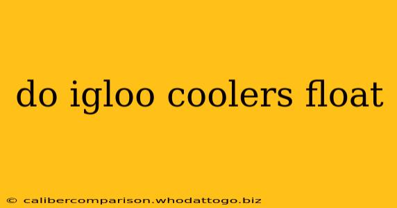 do igloo coolers float