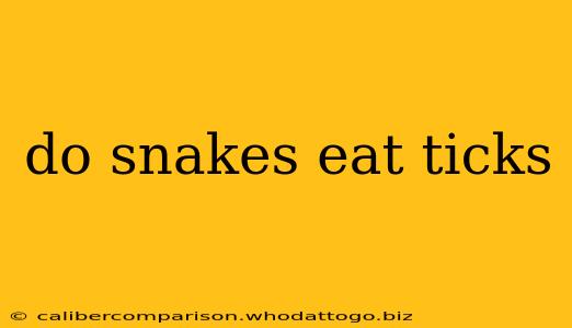 do snakes eat ticks