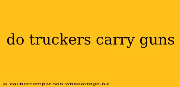 do truckers carry guns