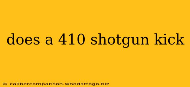 does a 410 shotgun kick