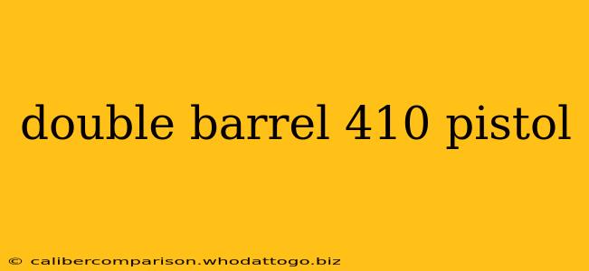 double barrel 410 pistol