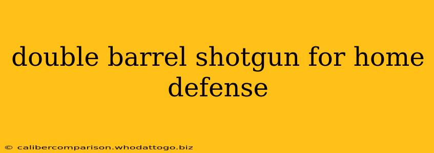 double barrel shotgun for home defense