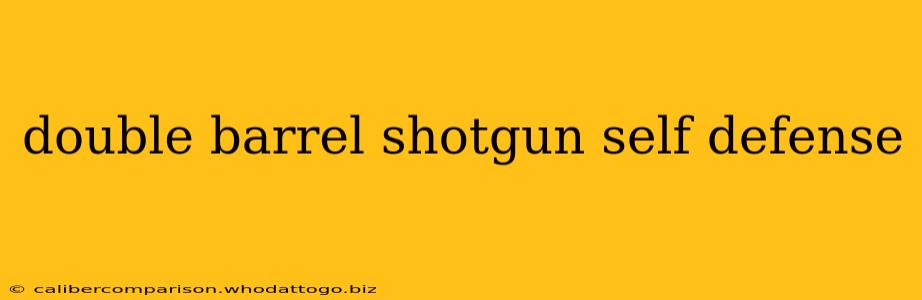 double barrel shotgun self defense