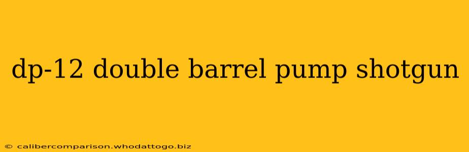 dp-12 double barrel pump shotgun