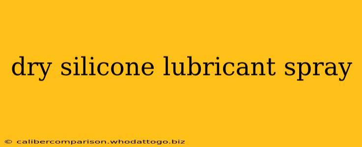 dry silicone lubricant spray