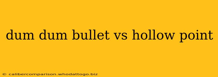 dum dum bullet vs hollow point