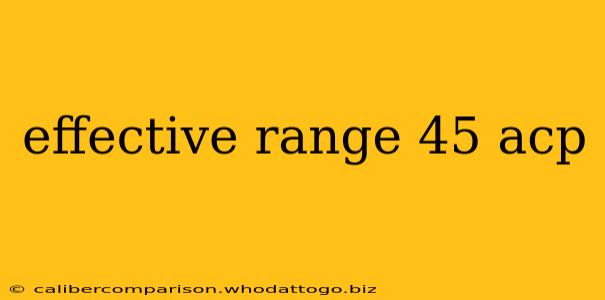 effective range 45 acp