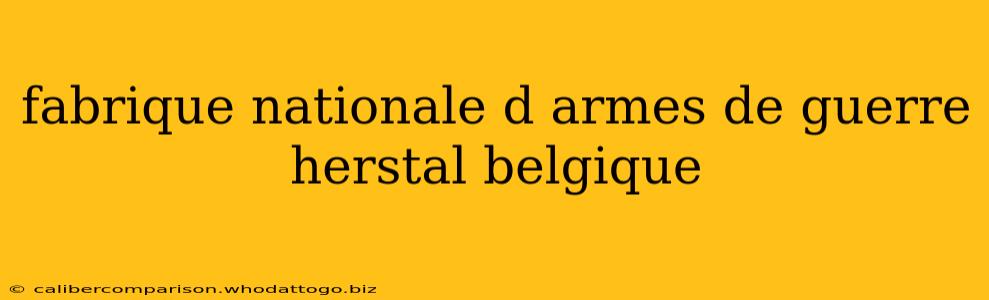 fabrique nationale d armes de guerre herstal belgique