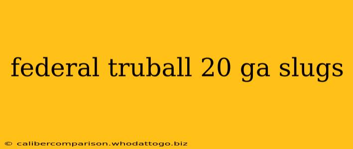 federal truball 20 ga slugs