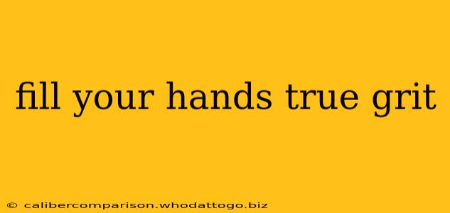 fill your hands true grit