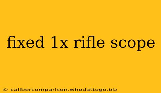 fixed 1x rifle scope