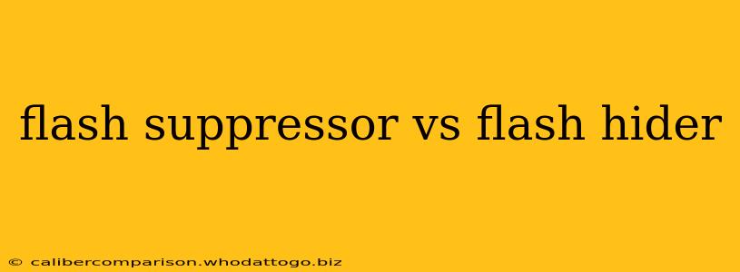 flash suppressor vs flash hider