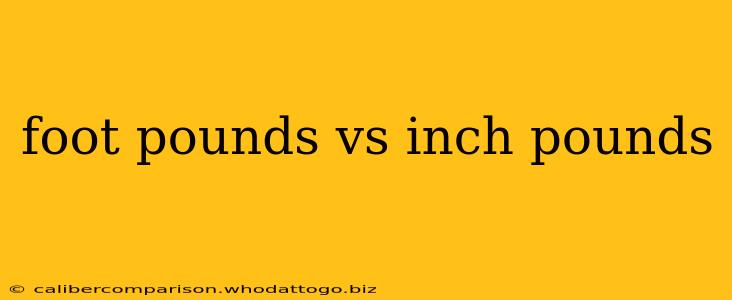 foot pounds vs inch pounds