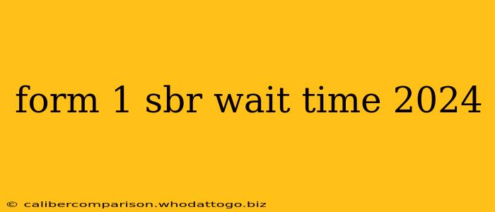 form 1 sbr wait time 2024