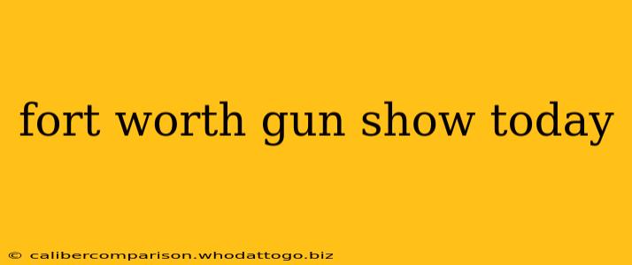 fort worth gun show today