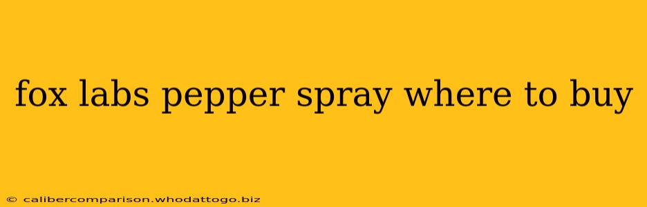 fox labs pepper spray where to buy