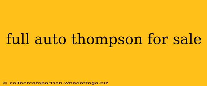 full auto thompson for sale