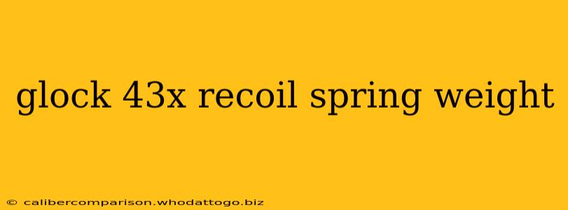 glock 43x recoil spring weight