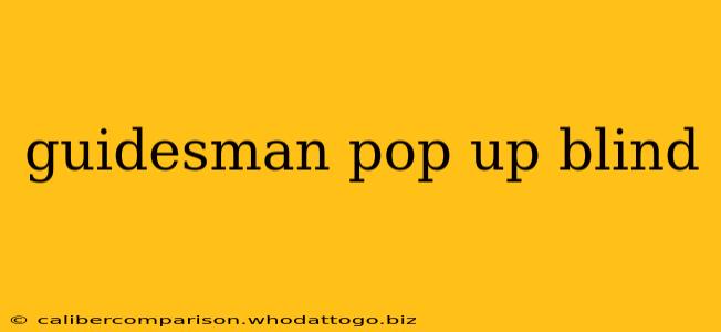 guidesman pop up blind