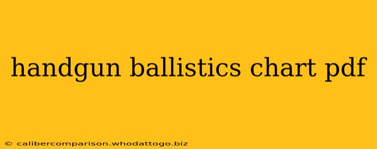 handgun ballistics chart pdf