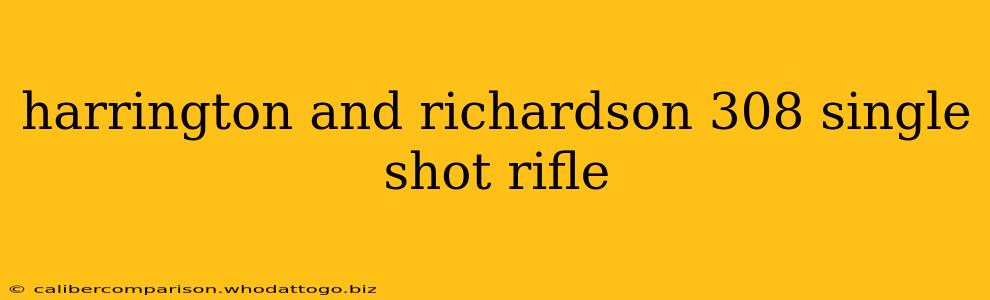 harrington and richardson 308 single shot rifle