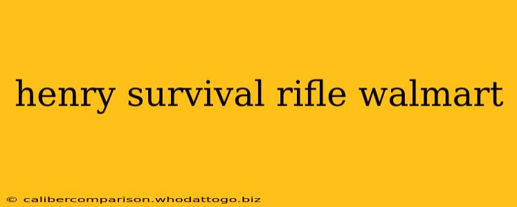 henry survival rifle walmart