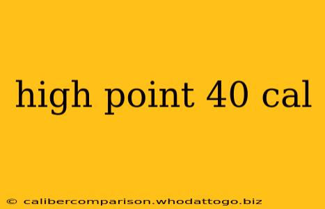 high point 40 cal