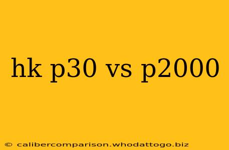 hk p30 vs p2000