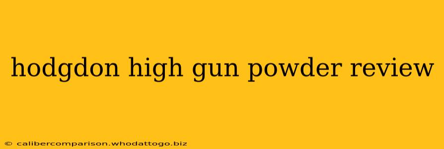 hodgdon high gun powder review