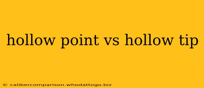 hollow point vs hollow tip