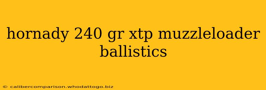 hornady 240 gr xtp muzzleloader ballistics