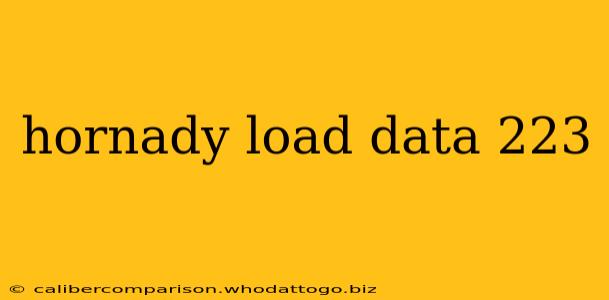 hornady load data 223