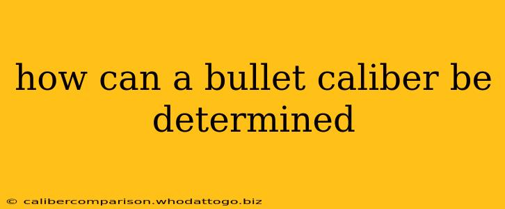 how can a bullet caliber be determined