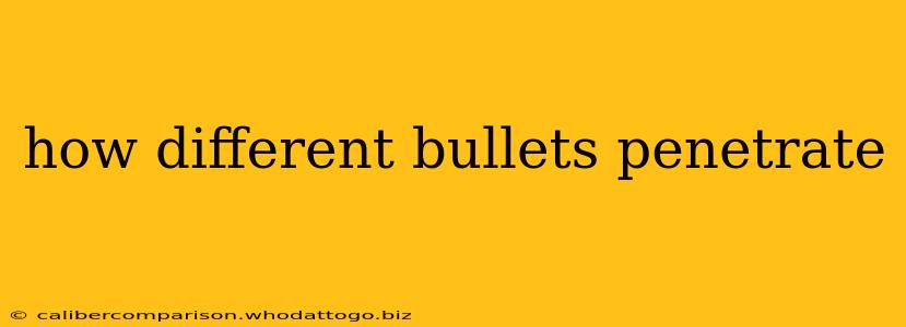 how different bullets penetrate