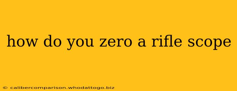 how do you zero a rifle scope