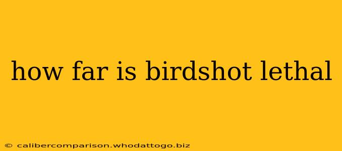 how far is birdshot lethal