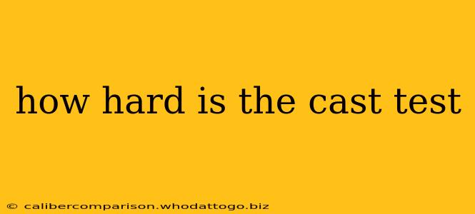 how hard is the cast test