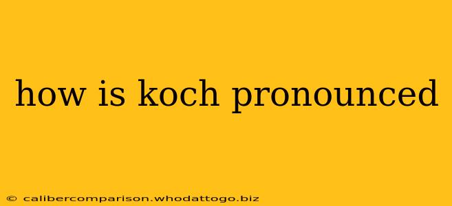 how is koch pronounced