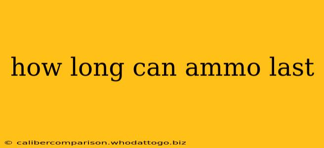 how long can ammo last