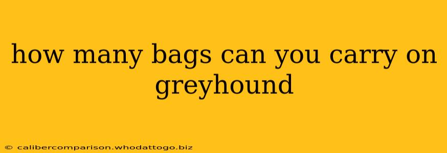 how many bags can you carry on greyhound