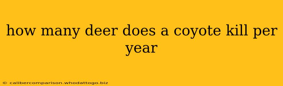 how many deer does a coyote kill per year