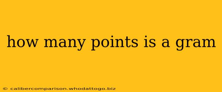 how many points is a gram