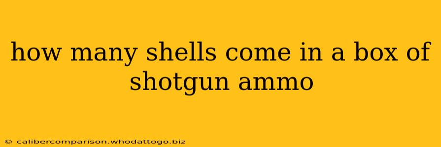 how many shells come in a box of shotgun ammo