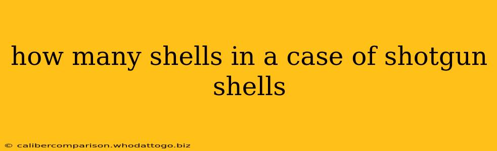 how many shells in a case of shotgun shells