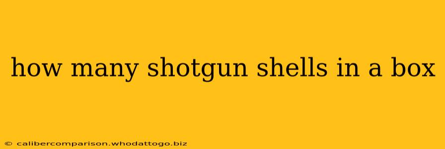 how many shotgun shells in a box