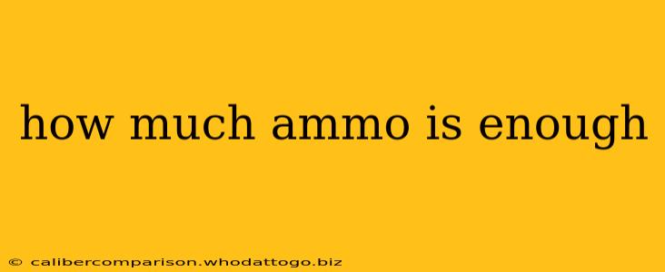 how much ammo is enough