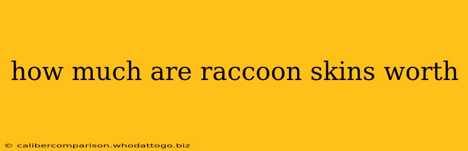 how much are raccoon skins worth