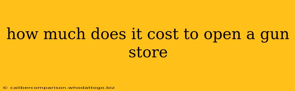 how much does it cost to open a gun store